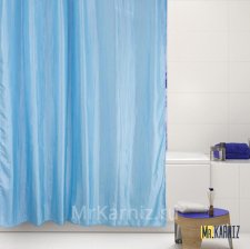 Штора для ванной Двухслойная Органза голубая
